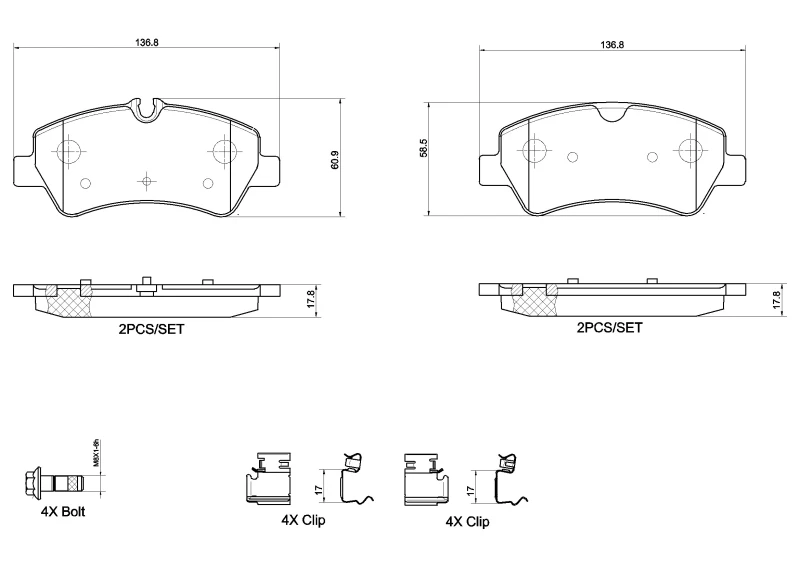 Image of BREMBO Brake pad set BREMBO P 24 160G