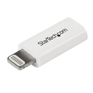 image of Startech White Apple Lightning to Micro USB