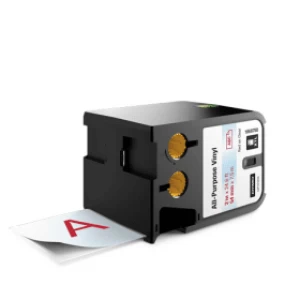 Image of Dymo 1868750 Red on Clear Label Tape 54mm x 7.5m