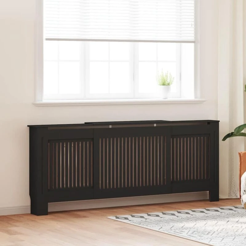 Image of VIDAXL Mdf Radiator Cover Black 205cm Vidaxl 8720286154939