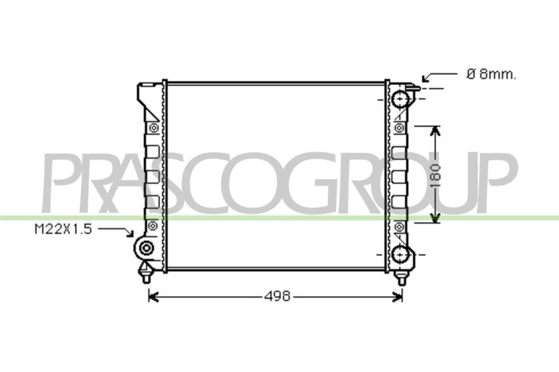Image of PRASCO Engine radiator PRASCO VG026R014