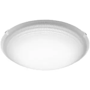 image of Netlighting Magitta LED Flush Ceiling Light White and Satin Glass