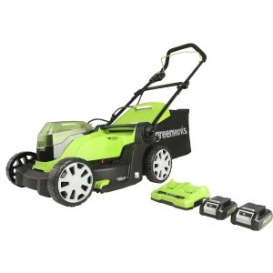 Image of Greenworks G24X2LM41 410mm 48V Cordless Rotary Lawnmower