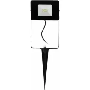 image of Loops - IP65 Outdoor Ground Spike Light Black Aluminium 10W Built in LED Spotlight