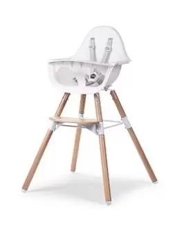 image of Childhome Evolu 2 Highchair - Natural/White