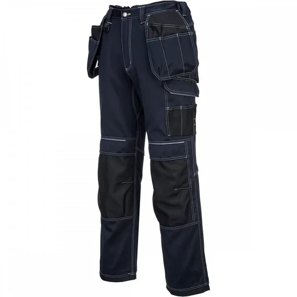 Image of Portwest PW3 Mens Holster Work Trousers T602NBR42 Colour: Navy / Black