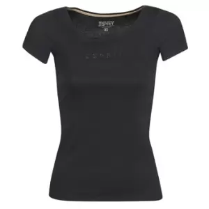 image of Esprit T-SHIRTS LOGO womens T shirt in Black - Sizes XS,M,L