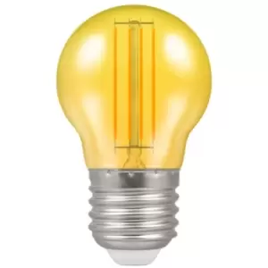 image of Crompton Lamps LED Golfball 4.5W E27 Harlequin IP65 Yellow Translucent