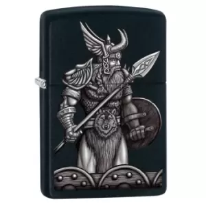 Image of Zippo Black Matte 218 Odin Design windproof lighter