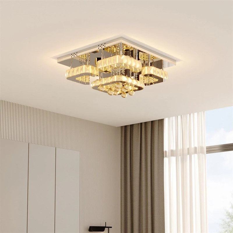 Image of Cottonfy UK 5-Square Overlap Adjustable LED Ceiling Light - White White M