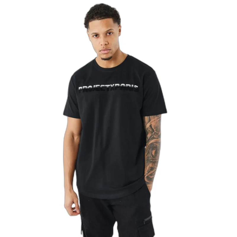 Image of Project X Paris Gradients fiber flocked T-Shirt Project X Paris Noir Male S