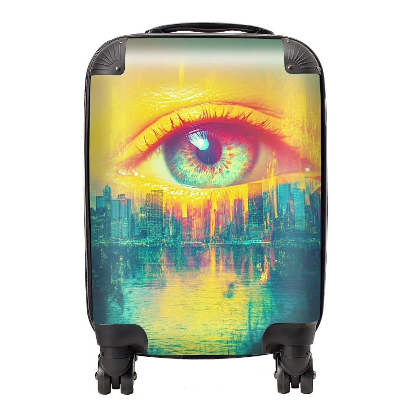 Image of Designer Luggage Elena Sable: 00045 Suitcase Size: Medium Multicolor Unisex Medium