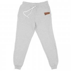 Image of Back To The Future Logo Embroidered Unisex Joggers - Grey - XL