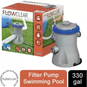 image of Flowclear 330 gal Capacity Filter Pump For Swimming Pool, Grey - Bestway