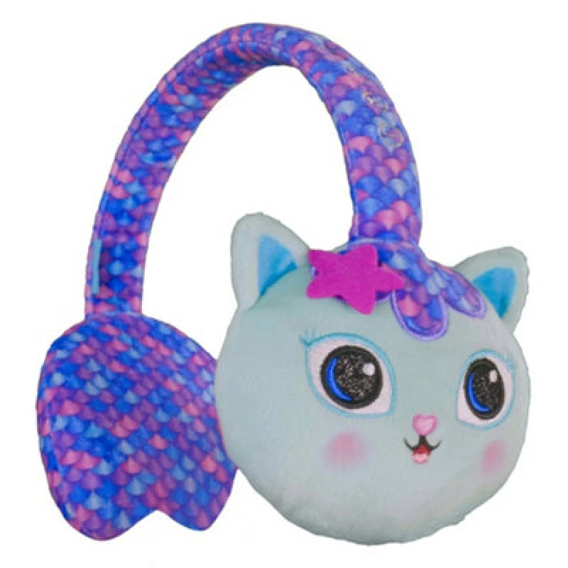 Image of Lazerbuilt Gabbys Dollhouse Mercat Plush Wireless On-Ear Headphones For Children