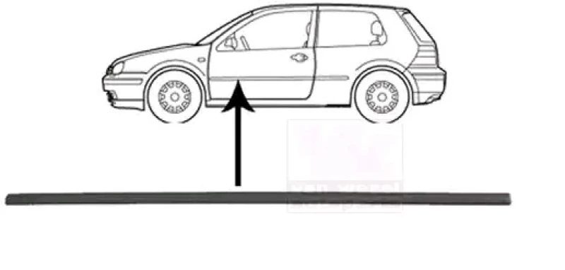 Image of VAN WEZEL 5888427 Moldings Trim-/Protection Strip,door (1005)