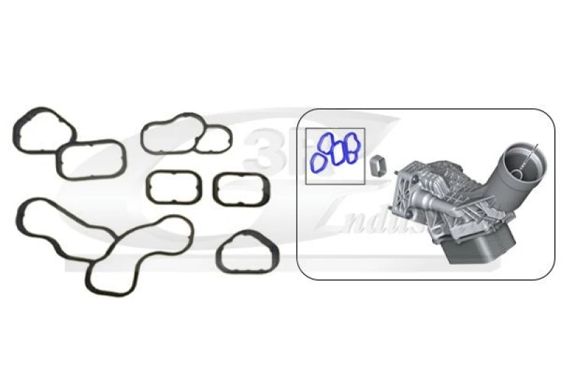 Image of 3RG Gasket Set, oil cooler 3RG 76103