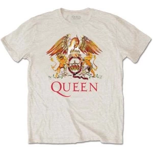 Image of Queen - Classic Crest Mens XX-Large T-Shirt - Sand