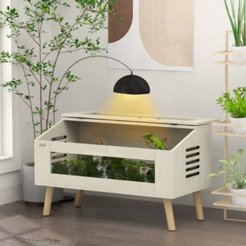 Image of PawHut Pawhut - Reptile Terrarium, Snake Vivarium with Tempered Glass Windows 140L 5056725533397