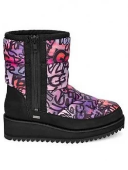 image of UGG Ridge Graffiti Pop Calf Boots - Multi, Size 4, Women