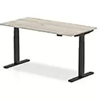 image of dynamic Ergonomic Desk Air HAS168BGRY Grey Oak 1600 mm x 800 mm x 660 - 1310 mm