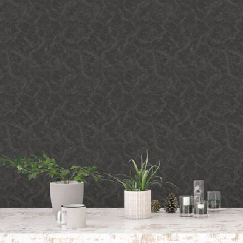 Image of Galerie Nordic Elements Black Marble Texture Effect Wallpaper Roll