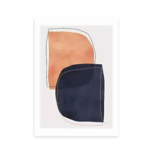 Image of East End Prints Nova Print White/Blue/Brown