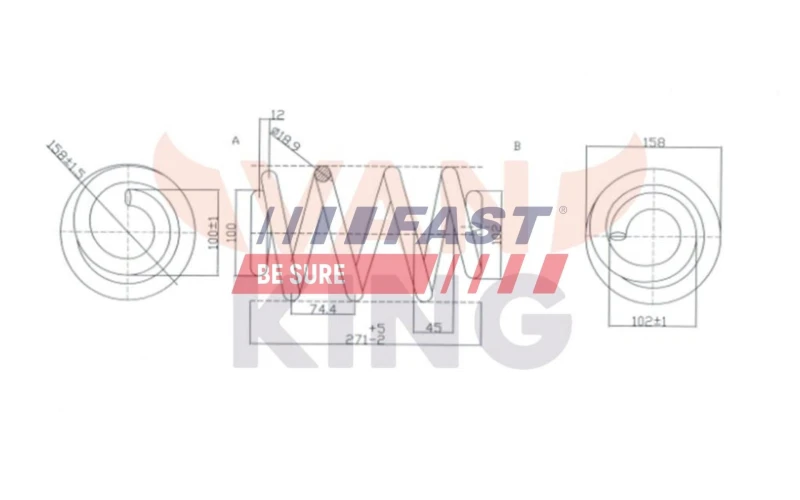 Image of FAST Coil spring FAST FT12282K