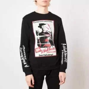 Image of A Nightmare On Elm Street Don't Fall Asleep Sweatshirt - Black - L