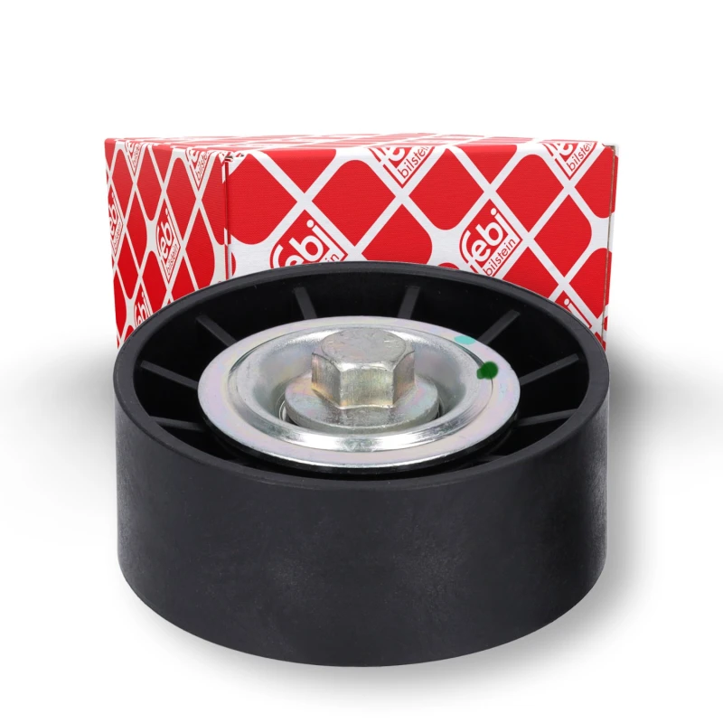 Image of FEBI BILSTEIN 17674 Idler Pulley with screw Plastic Deflection/Guide Pulley,v-ribbed belt (312)