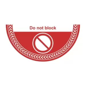 Image of Do Not Block' Floor Graphic (750mm x 375mm)