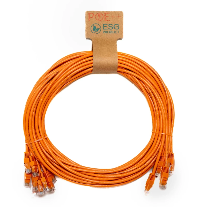 Image of Cablenet Cablenet 0.3m Cat6 RJ45 Orange U/UTP PVC 24AWG Flush Moulded Booted Patch Lead (PK10) 60-9003P