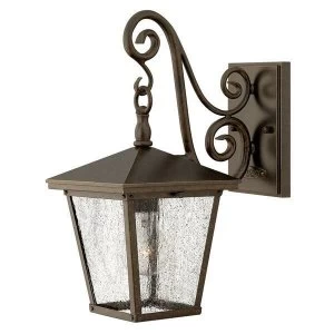 1 Light Outdoor Small Wall Lantern Light Regency Bronze IP44, E27