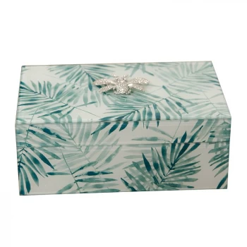 Image of Hestia Nature Trail Palm Leaf & Crystal Insect Jewellery Box
