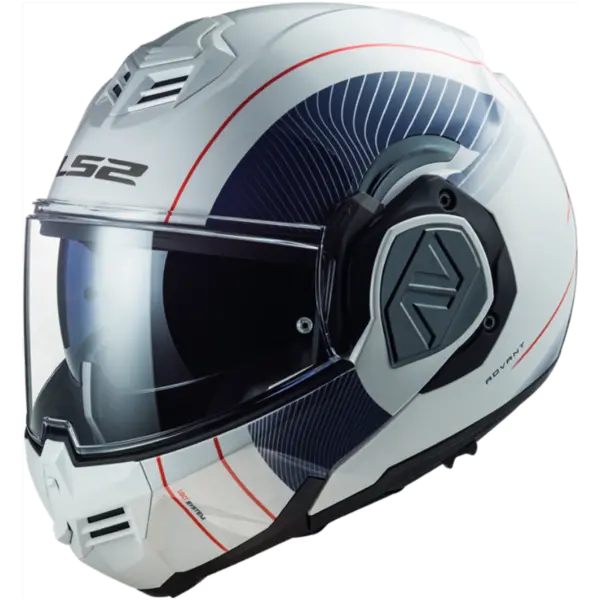 Image of LS2 FF906 Advant Cooper White Blue Modular Helmet Size S