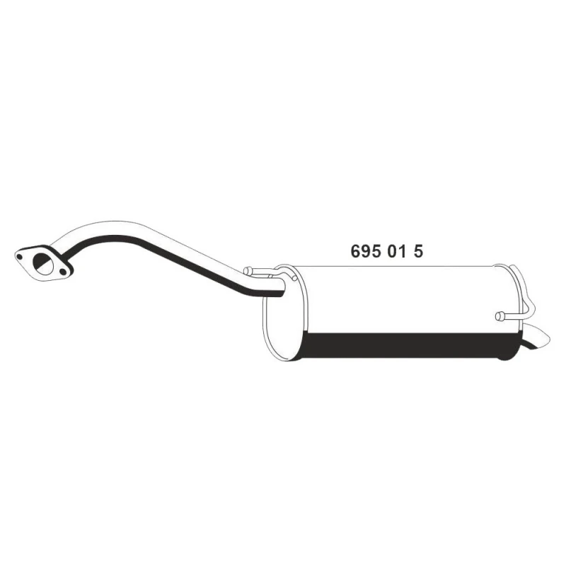 Image of ERNST 695015 Rear silencer End Silencer (3437)