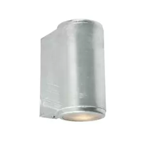 image of Mandal Outdoor 2 Light Up, Down Wall Light Galvanized , IP44, GU10