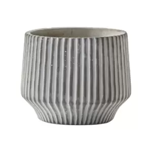 image of 18cm Whitewash Stipe Planter