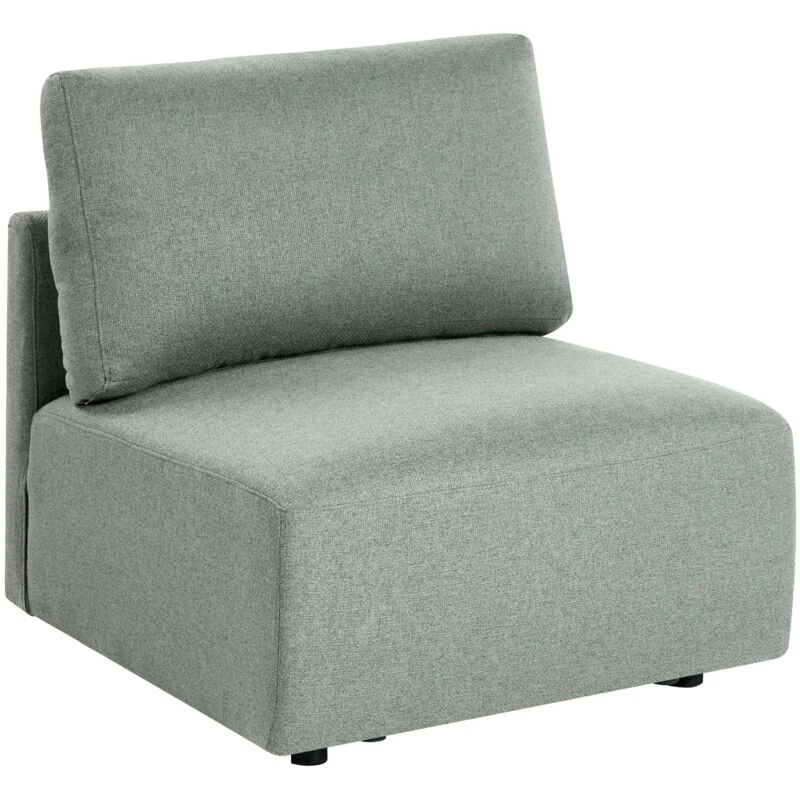 Image of Beliani 1-Seat Section Mesnali Fabric Green