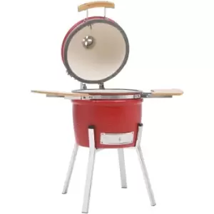 Image of Kamado Barbecue Grill Smoker Ceramic 81cm - Red - Vidaxl