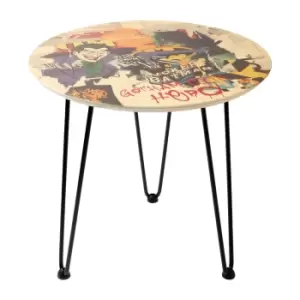 Image of Decorsome x Batman Gotham City Hero Wooden Side Table - White