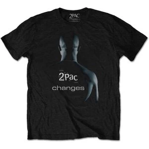 Tupac - Changes Mens Small T-Shirt - Black