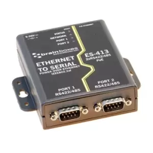 image of Brainboxes Es-413 Poe To Serial Device Server, Rs422/rs485