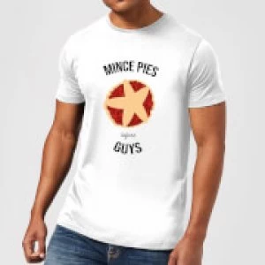 Image of Mince Pies Before Guys Mens Christmas T-Shirt - White - 3XL