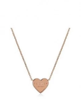 image of Radley Rose Gold Plated Sterling Silver Heart Pendant Ladies Necklace