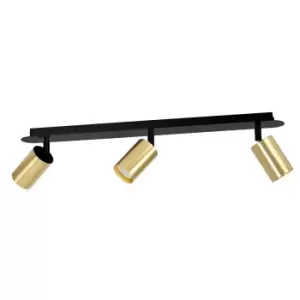 Image of Zen Black Ceiling Spotlight Bar 3x GU10