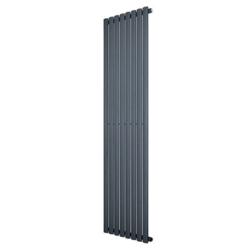 Image of Monstershop Oval Single Column Radiator - 1800 x 480mm - Anthracite Grey Grey Unisex