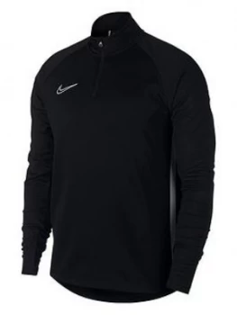 Image of Boys, Nike Junior Academy Dri Drill Top, Black, Size L (12-13 Years)