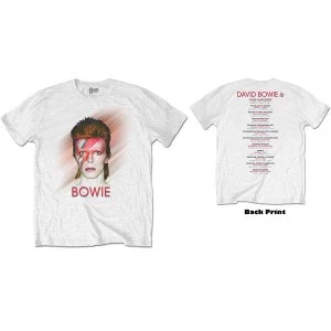 image of David Bowie - Bowie Is Unisex Large T-Shirt - White