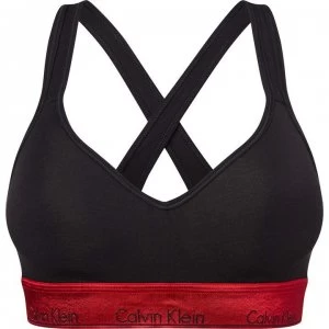 image of Calvin Klein Modern Cotton Lift Bralette - Blk Red GalaWB